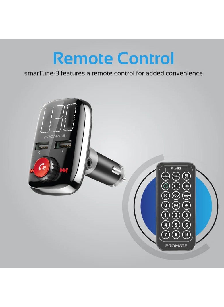 PROMATE Wireless In-Car FM Transmitter With Dual USB Charging Ports  - Image 3