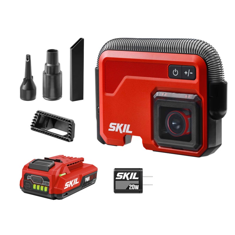 SKIL Brushless Slim Vacuum 20V Kit Including 2.0Ah Battery and USB-C Charger-VA1200D-10 - Image 1