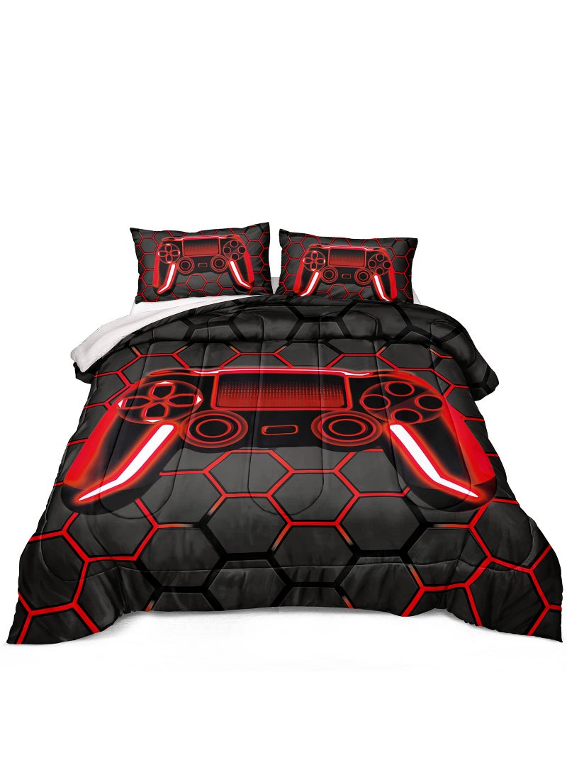 Z.Jian HOME Z.Jian HOME Boys Comforter Set Gaming Bedding for Kids Teen Game Console Comforter Set for Gamer Room Decor(comforter-Game42 Twin)  - Image 1