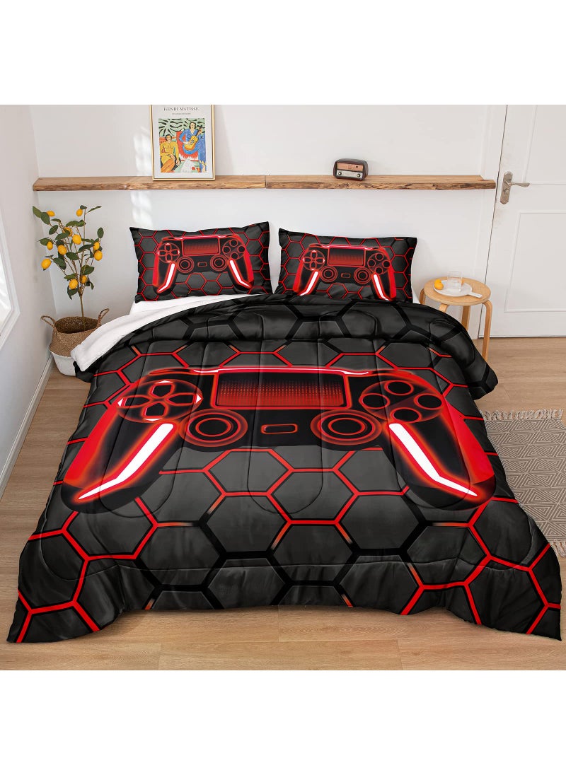 Z.Jian HOME Z.Jian HOME Boys Comforter Set Gaming Bedding for Kids Teen Game Console Comforter Set for Gamer Room Decor(comforter-Game42 Twin)  - Image 2