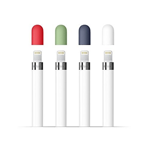 FRTMA Compatible with Apple Pencil Cap, 4 Colors Combo - Midnight Blue/White/Mint/Red - Image 1