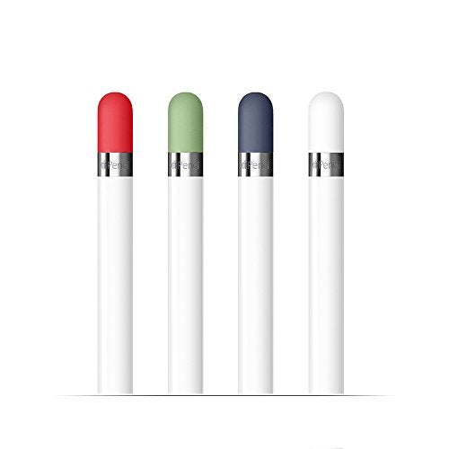 FRTMA Compatible with Apple Pencil Cap, 4 Colors Combo - Midnight Blue/White/Mint/Red - Image 2