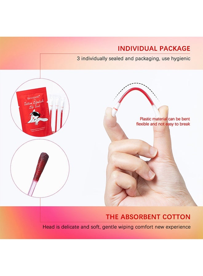 آي بي سي سي سي أن دي سي ظلال شفاه على شكل وشم، طويل الأمد ومرطب، سهل التلوين، أحمر شفاه مطفي مخملي صغير محمول مع أعواد قطنية - عبوة 5 - Image 5