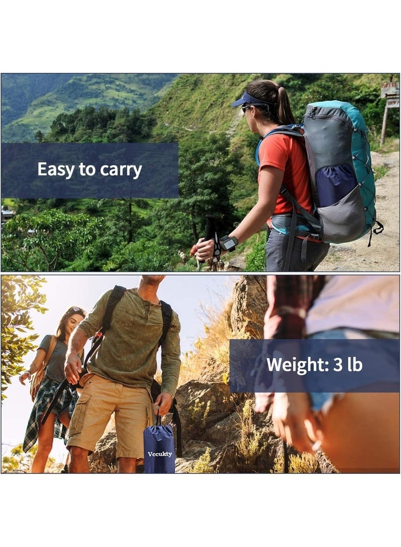 ORIONMAX Double Camping Sleeping Pad for 2 Person, Ultralight Inflatable Camping Mattress with Built-in Foot Pump & Pillow, Waterproof Sleeping Pad, Portable Camping Bed for Backpacking, Hiking, Tent Camping, Travel - Image 3