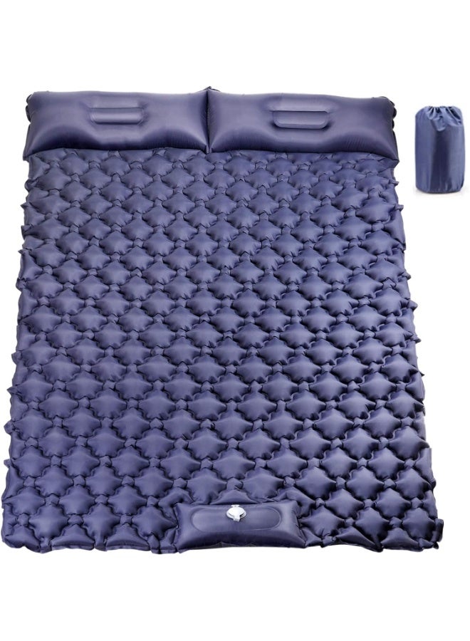 ORIONMAX Double Camping Sleeping Pad for 2 Person, Ultralight Inflatable Camping Mattress with Built-in Foot Pump & Pillow, Waterproof Sleeping Pad, Portable Camping Bed for Backpacking, Hiking, Tent Camping, Travel - Image 1