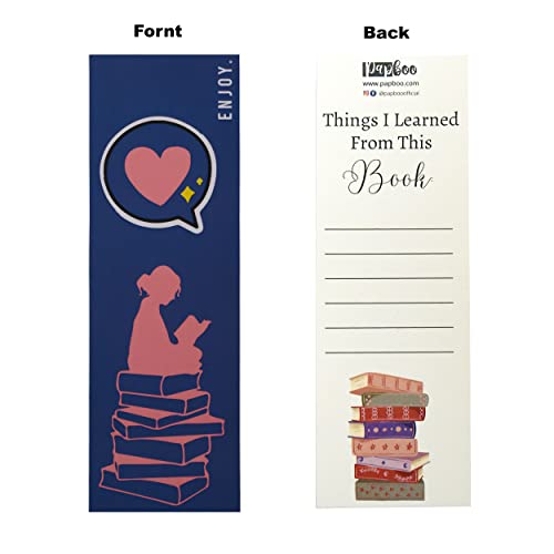 Papboo Designer Bookmarks Set of 10, Design- 2 - Specially Designed for Book, Artcard, Matte Finished,NO Repeat Designs, Multi-Color Bookmark (6 * 2 inches) - Image 3