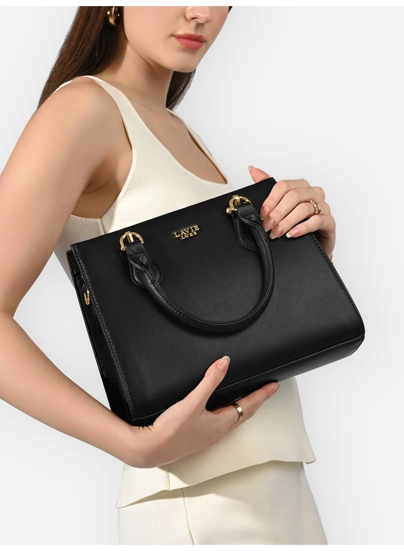 Lavie Luxe Women's Wella 3 Compartment Satchel (Black)