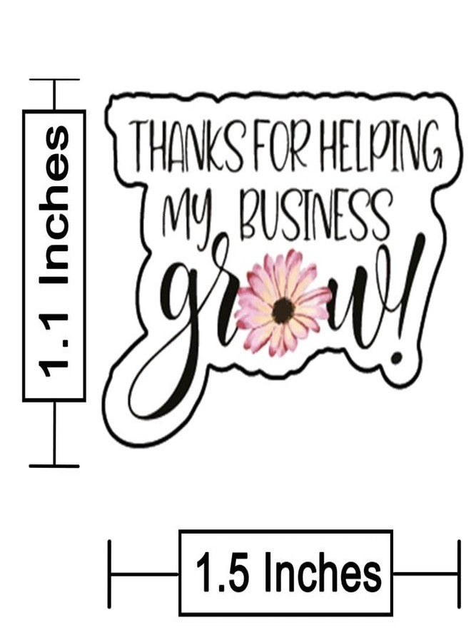 D2C Gift Wrap Stickers 1.5 Inch Elegant Floral Thank You for Helping My Business Grow Printed Sticker Labels - Small Business - Decorative Sealing Stickers Self Adhesive Packaging (Pack of 180) - Image 2