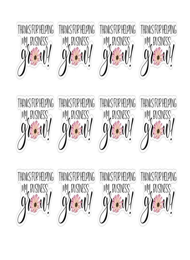D2C Gift Wrap Stickers 1.5 Inch Elegant Floral Thank You for Helping My Business Grow Printed Sticker Labels - Small Business - Decorative Sealing Stickers Self Adhesive Packaging (Pack of 180) - Image 1