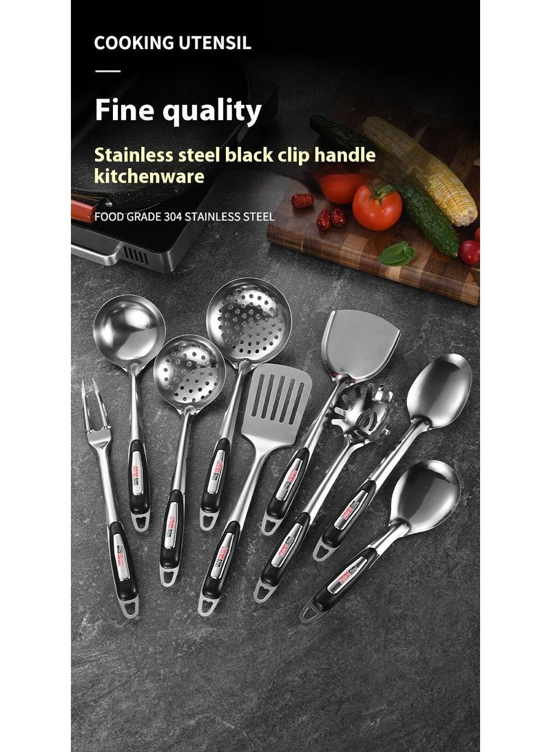 Bluejw 7-Piece Kitchen Utensils Multifunctional Stainless Steel Kitchenware With Holder Stand PP Heat-Resistant Handle Gift For Cooking - Image 2