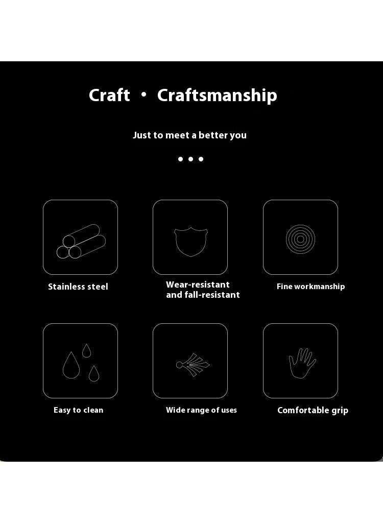 Bluejw 7-Piece Kitchen Utensils Multifunctional Stainless Steel Kitchenware With Holder Stand PP Heat-Resistant Handle Gift For Cooking - Image 3