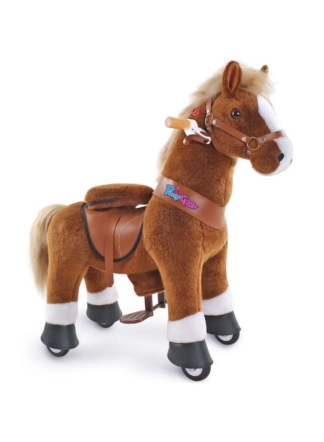 PonyCycle Brown Horse Ride-On Toy (S, 3-5 years, Brown) - Image 2