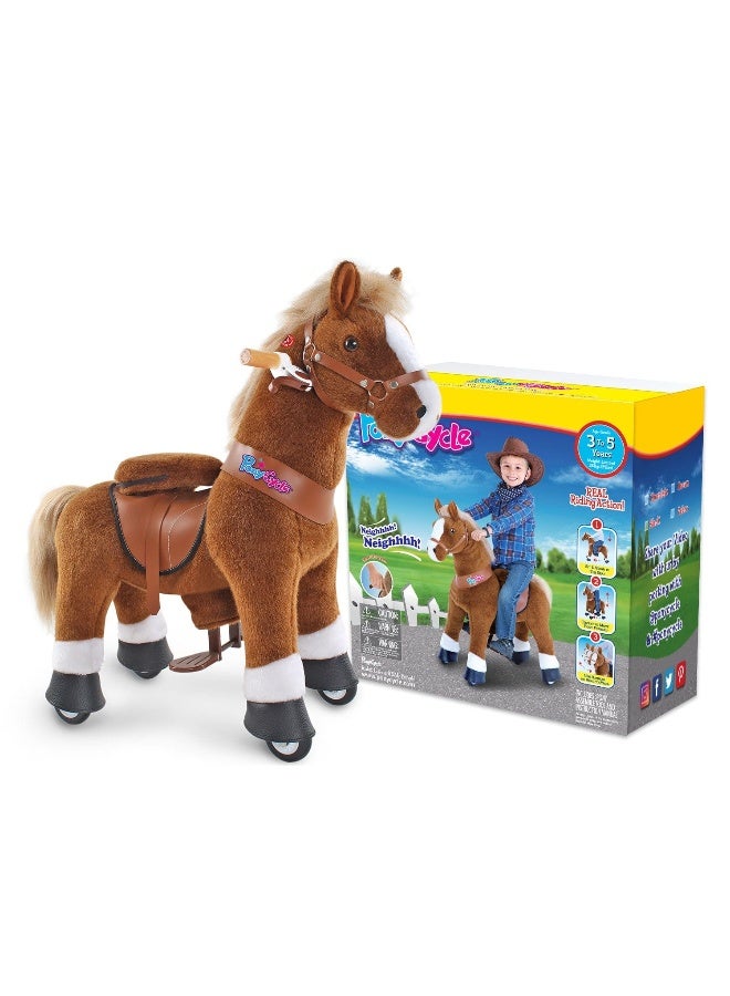 PonyCycle Brown Horse Ride-On Toy (S, 3-5 years, Brown) - Image 1