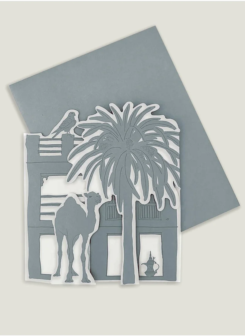 ليتل مجلس Greeting card, Freej Neighbourhood, blue