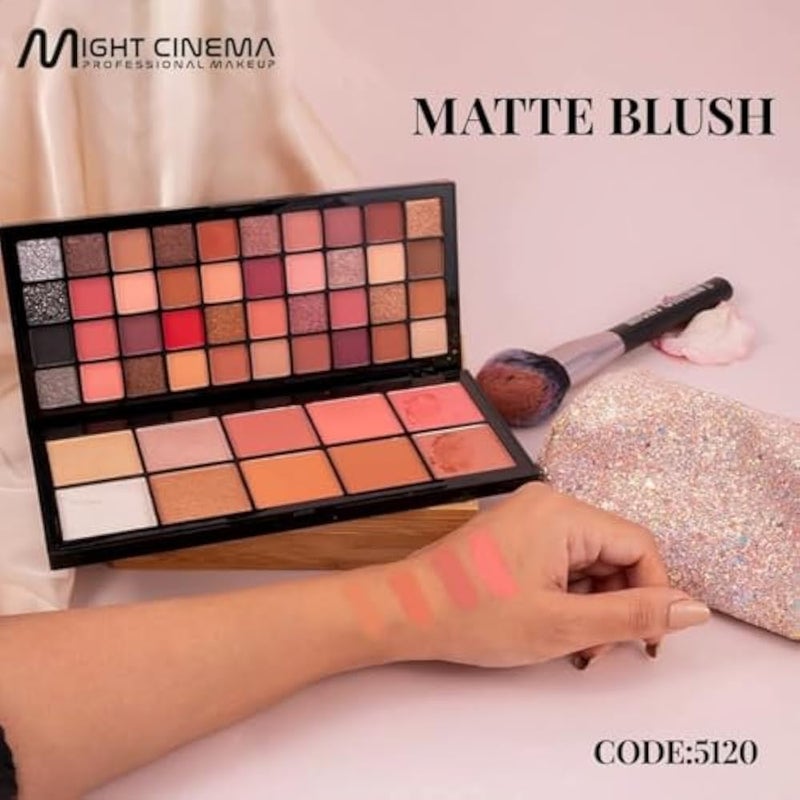Highly Pigmented Eye Makeup Palette, Matte Shimmer Metallic Eyeshadow Pallet Long Lasting Blendable Natural Colors Make Up Eye Shadows Cosmetics Gift Kit (50 color) - Image 5
