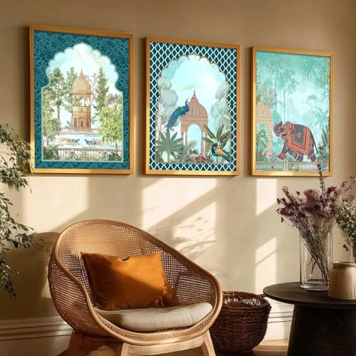 kotart Indian Traditional Wall Art Home Decoration Madhubani Painting Vastu Peacock For Living Room Bed Room Hotel Wall Decor Digital Reprint Set of 3 (13X17 inch) - Image 5