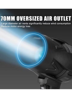 Eworld Powerful Cordless Leaf Blower, Mini Handheld Dust Blower with 3000mAh Battery, High-Speed Turbo Air Blower for Keyboard, Car, Outdoor and Home Cleaning  - Image 2