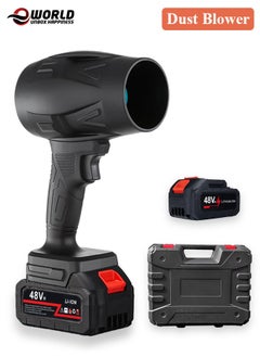 Eworld Powerful Cordless Leaf Blower, Mini Handheld Dust Blower with 3000mAh Battery, High-Speed Turbo Air Blower for Keyboard, Car, Outdoor and Home Cleaning  - Image 1