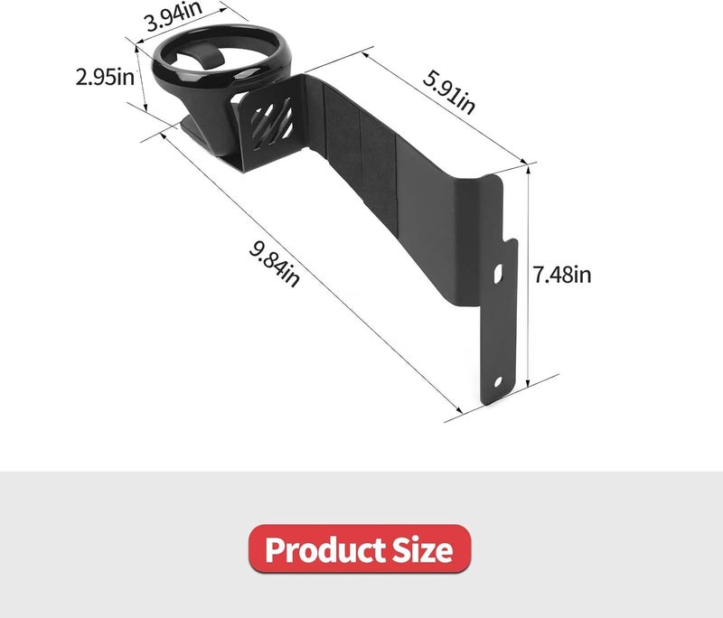 Jimen Door Drink Cup Holder for Jeep Wrangler TJ 1997-2006, Driver Side - Image 3