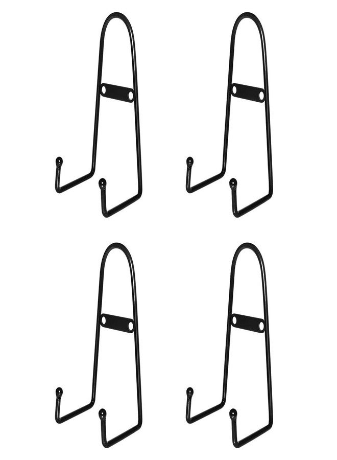 MOCOUM 4 Pack Wall Mount Plate Display Stands, Medium Wall Easel Holder Plate Hanger Vertical Plate Stand Holders, Wall Display Picture Frame Stand for Decorative Plates, Arts (Straight, 6 inch) - Image 1