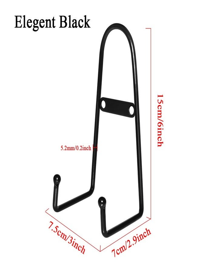 MOCOUM 4 Pack Wall Mount Plate Display Stands, Medium Wall Easel Holder Plate Hanger Vertical Plate Stand Holders, Wall Display Picture Frame Stand for Decorative Plates, Arts (Straight, 6 inch) - Image 3