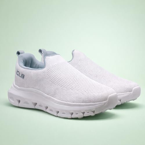 Columbus Freeman Slip-On Shoes | Casual Shoes| Fashion Shoes| Tennis Shoes| Outdoors Shoe for Men's(Wht/D Gry),UK08 - Image 2