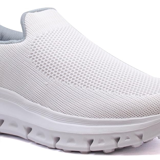 Columbus Freeman Slip-On Shoes | Casual Shoes| Fashion Shoes| Tennis Shoes| Outdoors Shoe for Men's(Wht/D Gry),UK08 - Image 5
