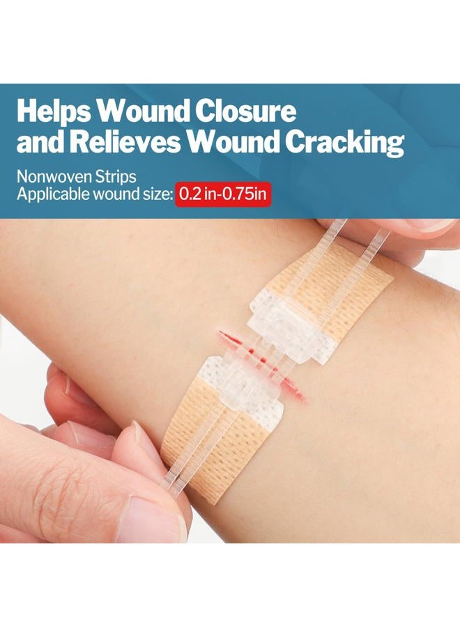 AZEN 14 Pack Emergency Wound Closure Strips, Butterfly Bandages, Emergency Laceration Closure Kit, Repair Wounds Without Stitches, Quick Clot Zip Stitch Wound Closures Device - Image 3