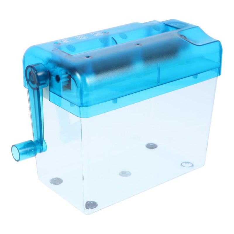 Desktop Manual Paper Shredder Compact Hand Crank Tool for Home Office Efficiently Cuts Documents Receipts and More - Image 2