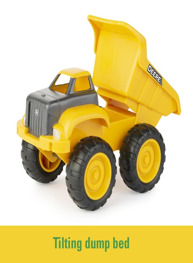 John Deere TOMY John Deere Sandbox Toy Set - Includes Dump Truck Toy, Bucket and Beach Shovel - Toddler Outdoor Construction Toys - Summer Sand Toys - Yellow - 3 Count - Image 4