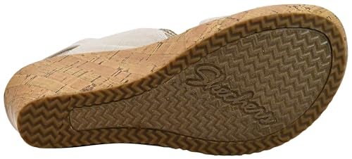 SKECHERS صندل سكيشرز النسائي بيفرلي هاي تي ويدج، طبيعي، 11 M US - Image 5