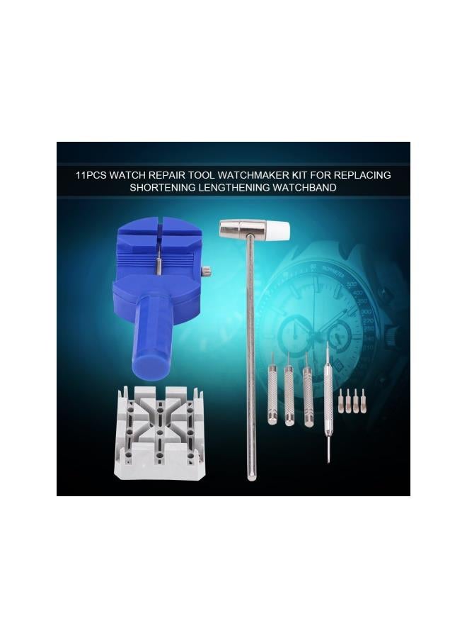 Watch Repair Tool, 11pcs Watch Repair Tool Watchmaker Kit For Replacing Shortening Lengthening Watchband - Image 2