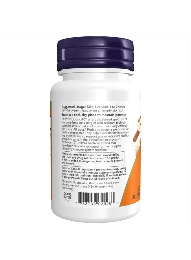 now Supplements, Probiotic-10™, 25 Billion, with 10 Probiotic Strains, Dairy, Soy and Gluten Free, Strain Verified, 50 Veg Capsules - Image 3
