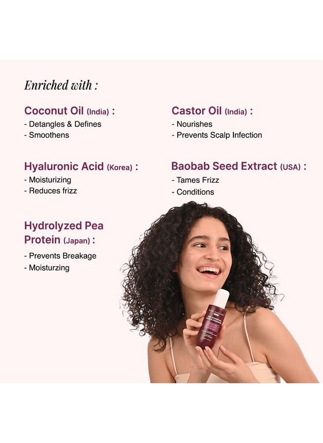 BARE ANATOMY - Curl-Boosting Cream Leave-In Conditioner | Get Curls With 2X Frizz Protection | Enriched With Coconut Oil, Hyaluronic Acid & Castor Oil | Get Smoother, Healthy & Glossy Hair | 140Ml - Image 1