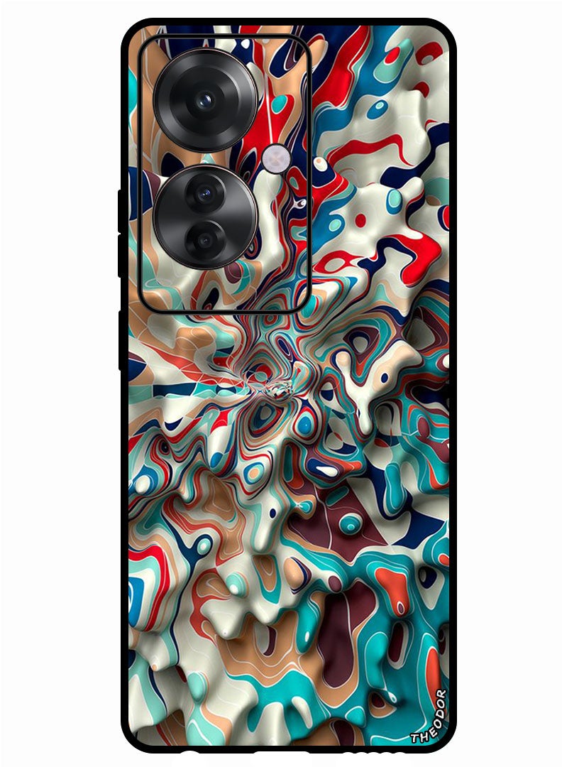 Theodor Protective Case Anti Scratch Shock Proof Bumper Cover For Oppo Reno 11F Abstract 9 - Image 1