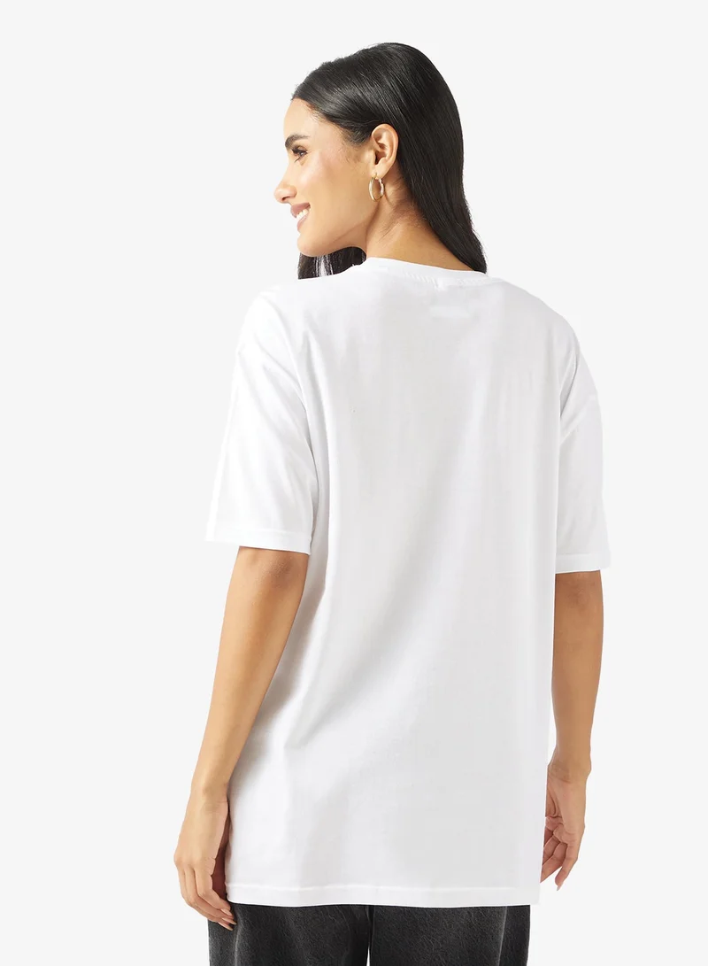Ginger Cotton Oversize Graphic T-shirt