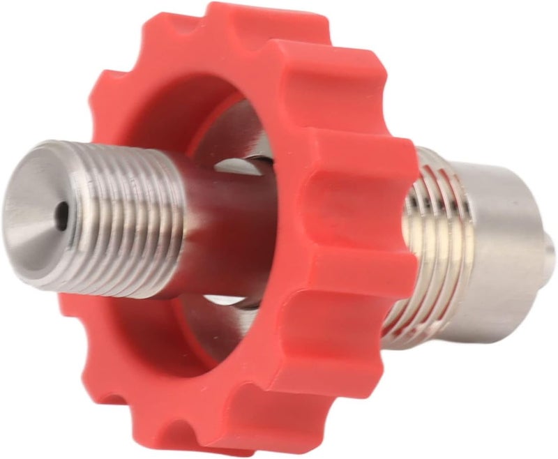CO2 Tank Refill Valve Connector, Stainless Steel G5 / 8 to M16, Red Gear, Lightweight and Durable -, Easy Installation, Ideal for Cylinder Refilling - Image 3