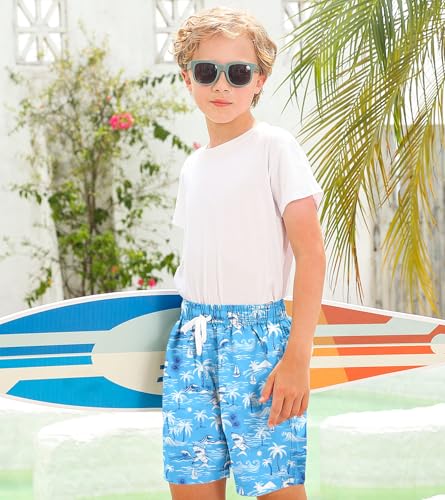 ZenGents Boys Shark Swim Trunks 14-16 Teens Beach Swim Shorts Size 14 16 with Compression Liner Funny 3D Printed Board Shorts Sports Beach Shorts 14-16 Yrs - Image 2