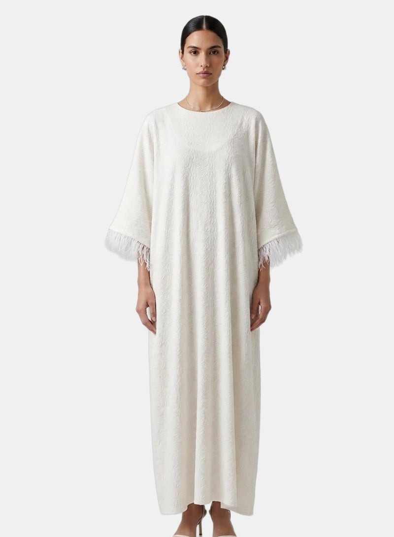 Carina Fringed Maxi Abaya - Image 1
