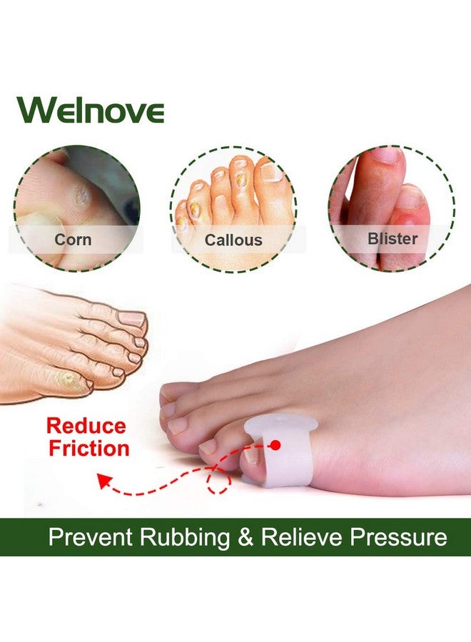 Welnove Welnove Gel Toe Separator, Pinky Toe Spacers, Little Toe Cushions for Preventing Rubbing & Relieve Pressure (Pack of 12)  - Image 3