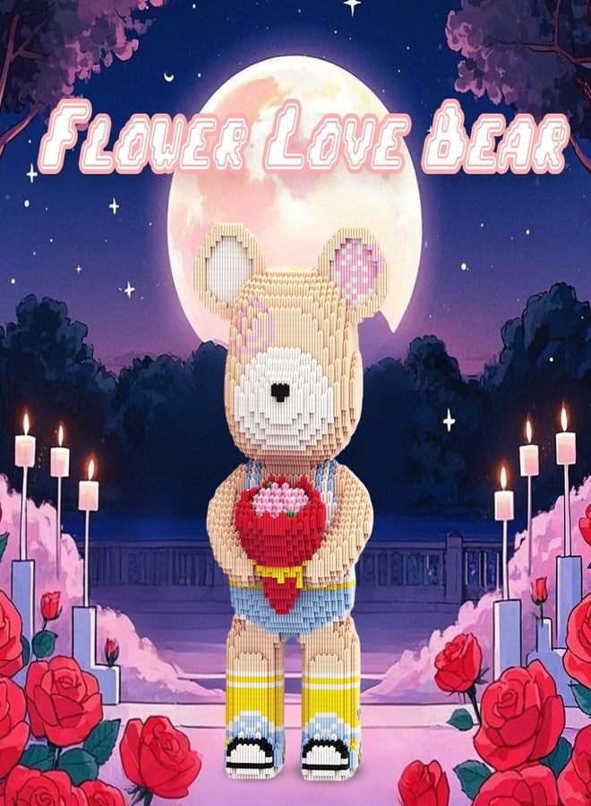 DAHONPA Flower Love Bear Micro Building Blocks Set (7880 Pieces), Gift for Adults and Kids - Image 5