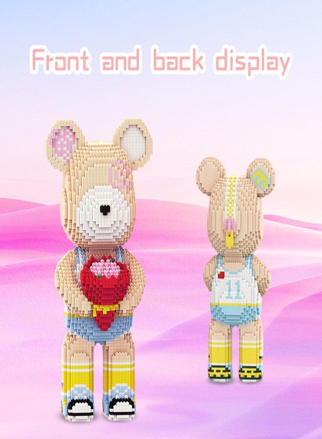 DAHONPA Flower Love Bear Micro Building Blocks Set (7880 Pieces), Gift for Adults and Kids - Image 4