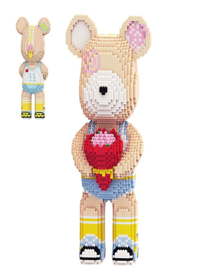DAHONPA Flower Love Bear Micro Building Blocks Set (7880 Pieces), Gift for Adults and Kids - Image 1