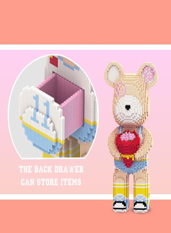 DAHONPA Flower Love Bear Micro Building Blocks Set (7880 Pieces), Gift for Adults and Kids - Image 3