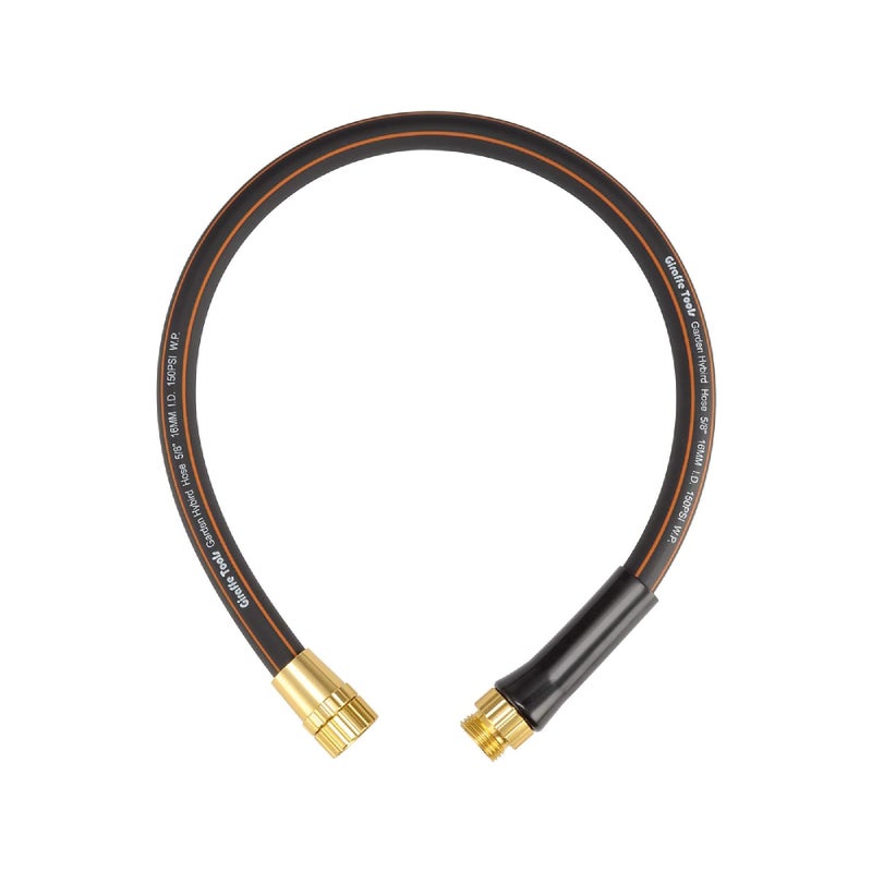 Giraffe Tools Garden Hose 5/8", Water Hose Heavy Duty, Flexible, Lightweight Hybrid Hose with Bend Protection, 2.5ft Male to Female Fittings, Burst 600 PSI, Short Leader Hose - Image 1
