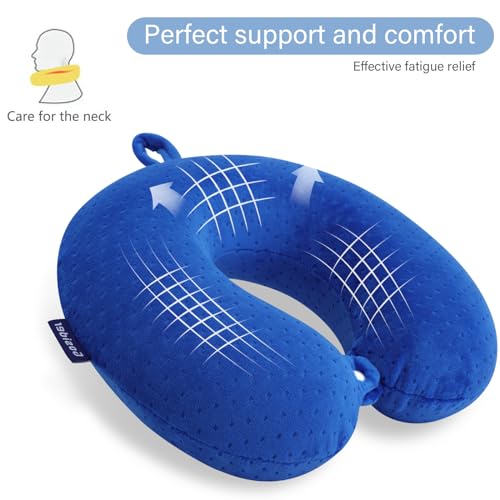 Gosider Neck Pillow for Travel Pillow Memory Foam U Shape Comfortable Travel Neck Pillow Head Neck Support Airplane Pillow for Traveling, Car, Home, Office, Travel Neck Flight Pillow - Image 4