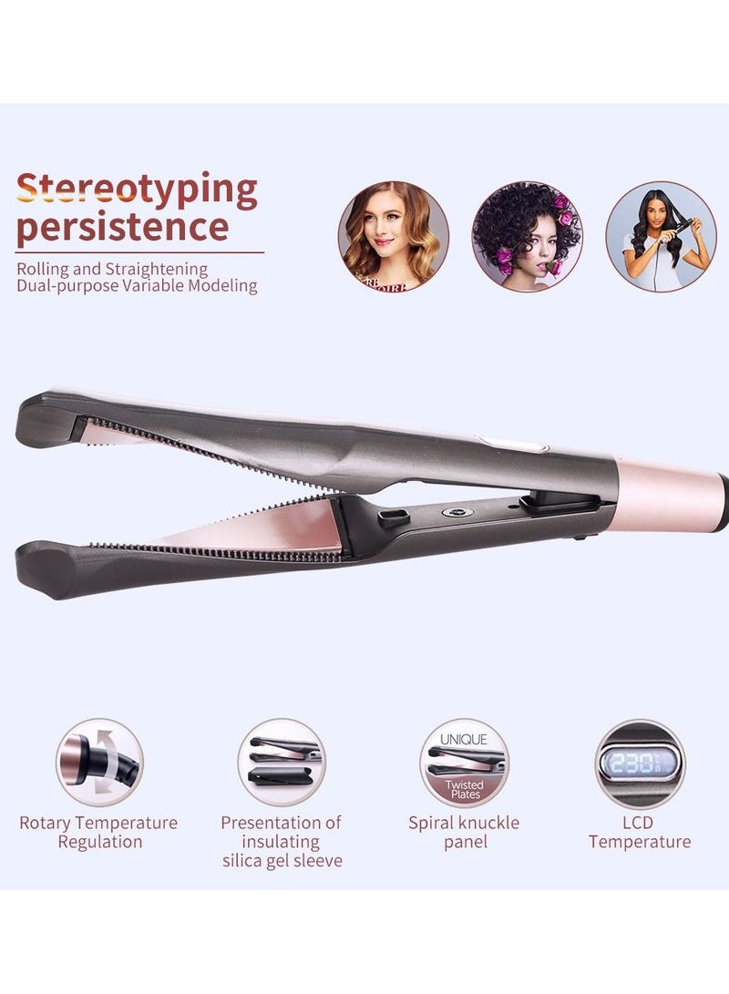 شاربدو الحلاقة والشعر المستقيم والمجعد الأسود / الذهب الوردي 370x85x156 ميليمتر - Image 4