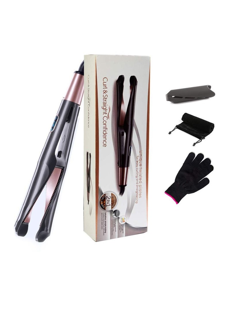 شاربدو الحلاقة والشعر المستقيم والمجعد الأسود / الذهب الوردي 370x85x156 ميليمتر - Image 1