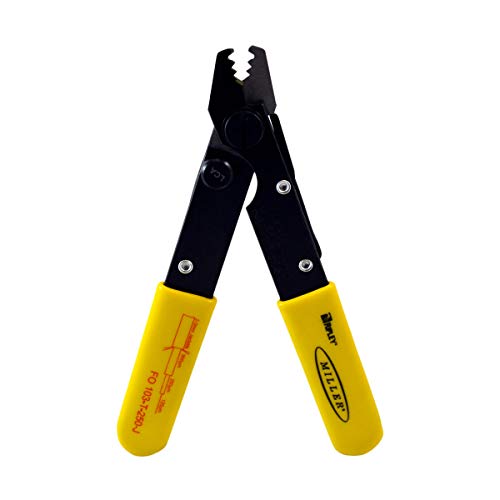 Miller FO 103-T-250-J Series Three-Hole Fiber Optic Stripper for Working Technicians, Electricians, Installers, V-Shaped Opening, Safe Cable-Splicing Tool, Easily Portable Wire Stripper, 2.5 Ounces - Image 5