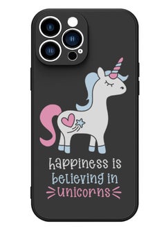 Protective Slim Fit Case Liquid Silicone Cover with Full Body Protection Anti-Scratch Shockproof Case For iPhone 14 Pro Black  - Harder you work Better you get